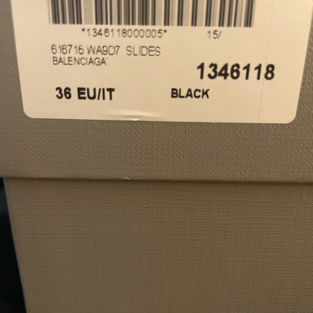 COPY - Authentic Balenciaga Leather Croc Slides New - Picture 3 of 5